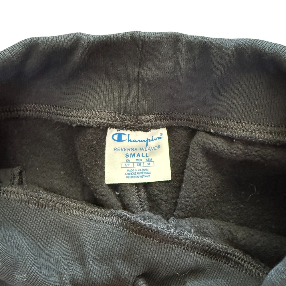 Champion Reverse Weave Black Joggers Multi Color Logo Sweatpants Size Small - Picture 5 of 8